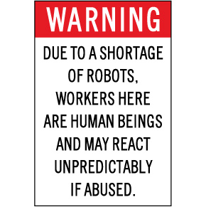 Warning Due To Shortage 2" x 3" Magnet